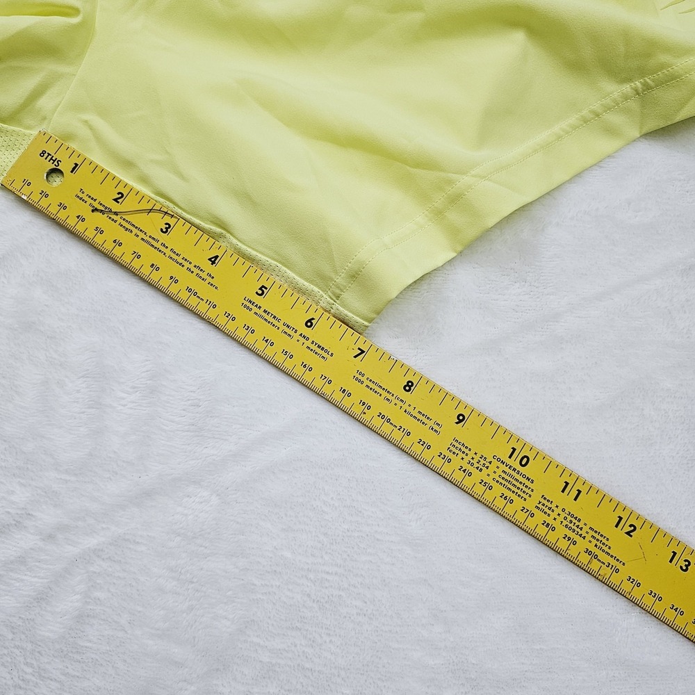 Gymshark Mens XL Elastic Waist Pull On Sport Stripe 7" Short Yellow Workout - Picture 6 of 7